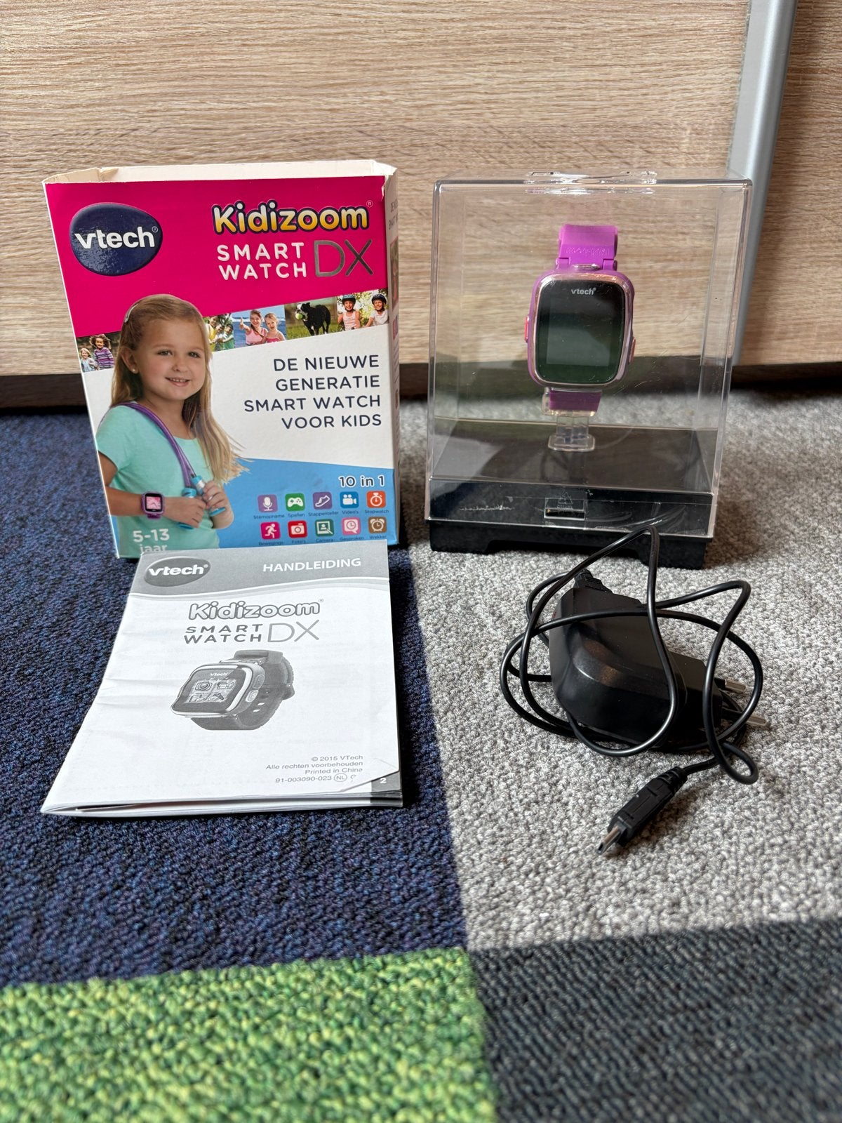 Vtech Kidizoom Smart Watch DX - Paars, Ophalen of Verzenden, Zo goed als nieuw, Paars, Jongen of Meisje