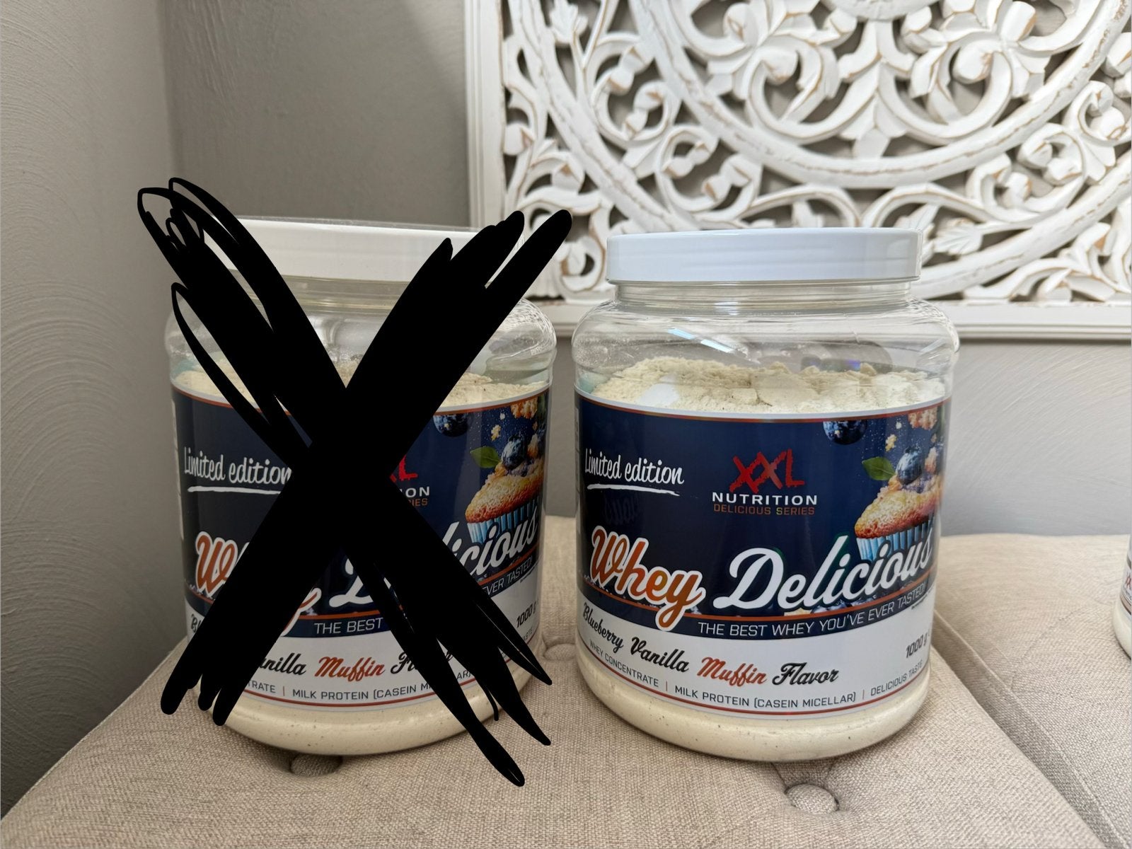 XXL Nutrition Whey Delicious Blueberry Vanilla Muffin, Sport en Fitness, Gezondheidsproducten en Wellness, Ophalen of Verzenden