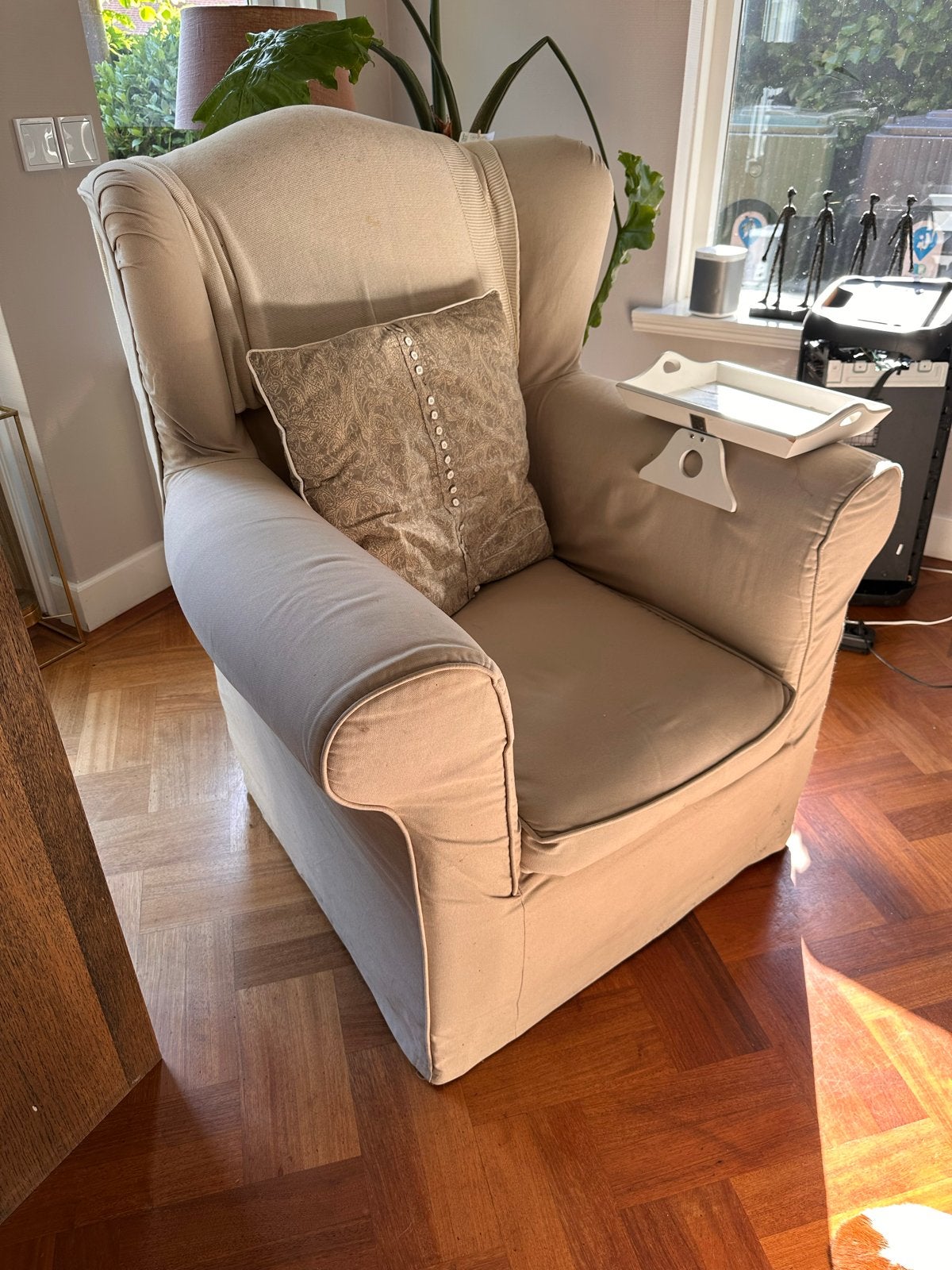 Riviera maison wingchair fauteuil x2, Ophalen, Gebruikt, 75 tot 100 cm, 75 tot 100 cm