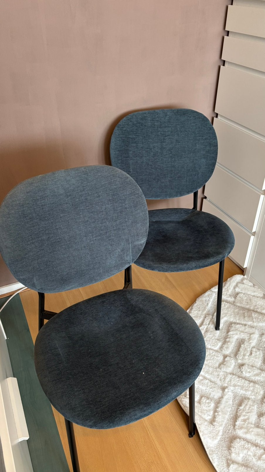 Stoelen, Ophalen, Gebruikt, Blauw, Twee