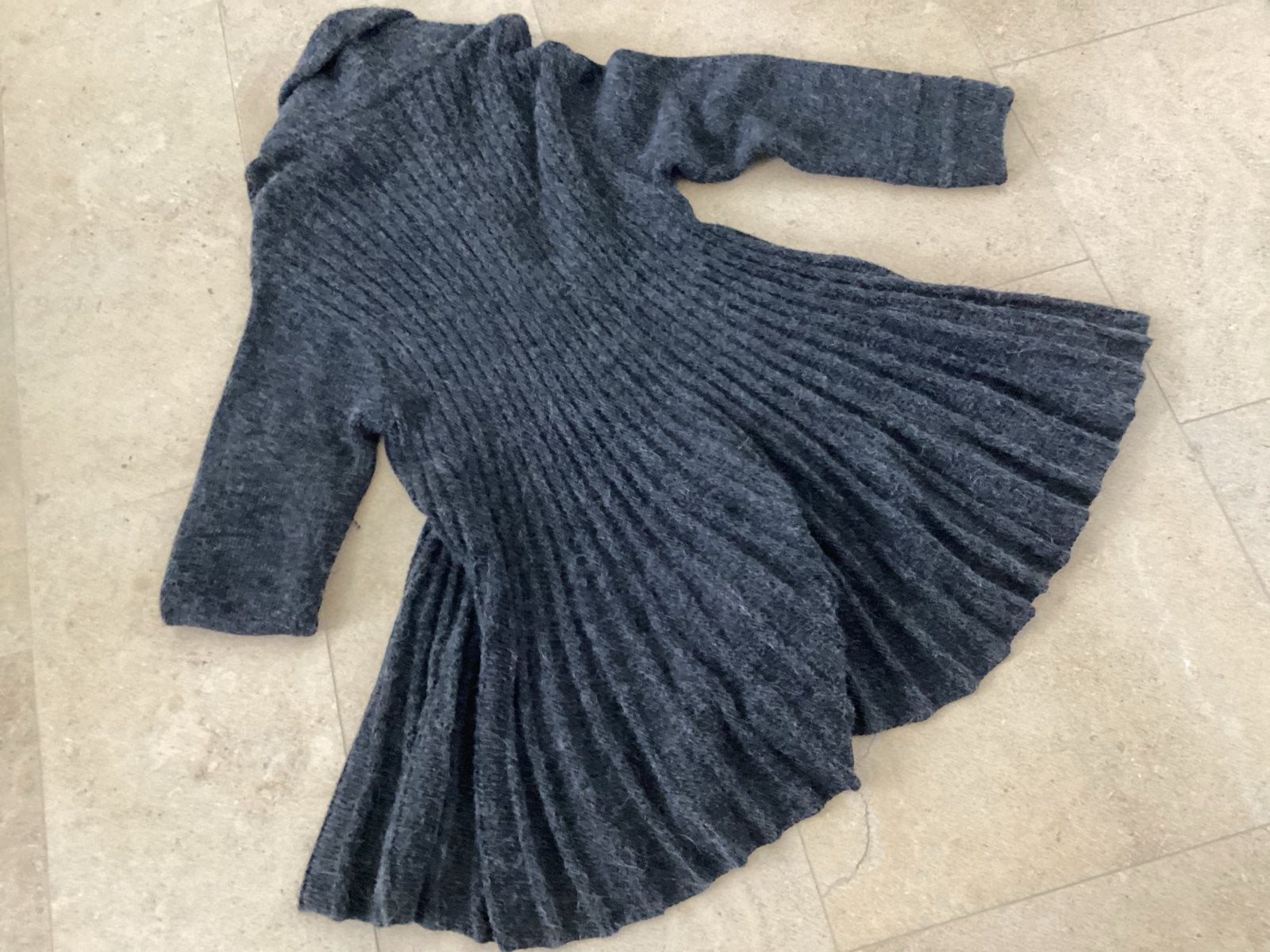 Grijze gewatteerde jas met opstaande kraag, maat 46/48, Kleding | Dames, Ophalen of Verzenden, Gedragen, Maat 46/48 (XL) of groter