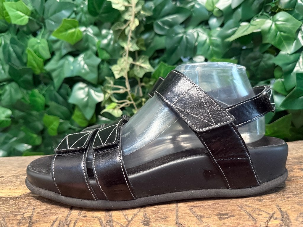 bijna Nieuwe sandalen van Durea maat 41 (wijdte G), Durea, Zwart, Zo goed als nieuw, Durea