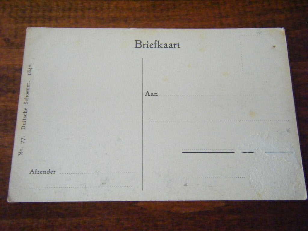 B42 - Schepen - Duitsche schoener - Mooi/Oud 2, Ophalen of Verzenden, Gebruikt, Kaart, Foto of Prent