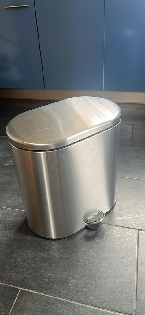 RVS pedaalemmer 20L met 2 binnenemmers - zgan, Met pedaal, Ophalen of Verzenden, Zo goed als nieuw, Rvs