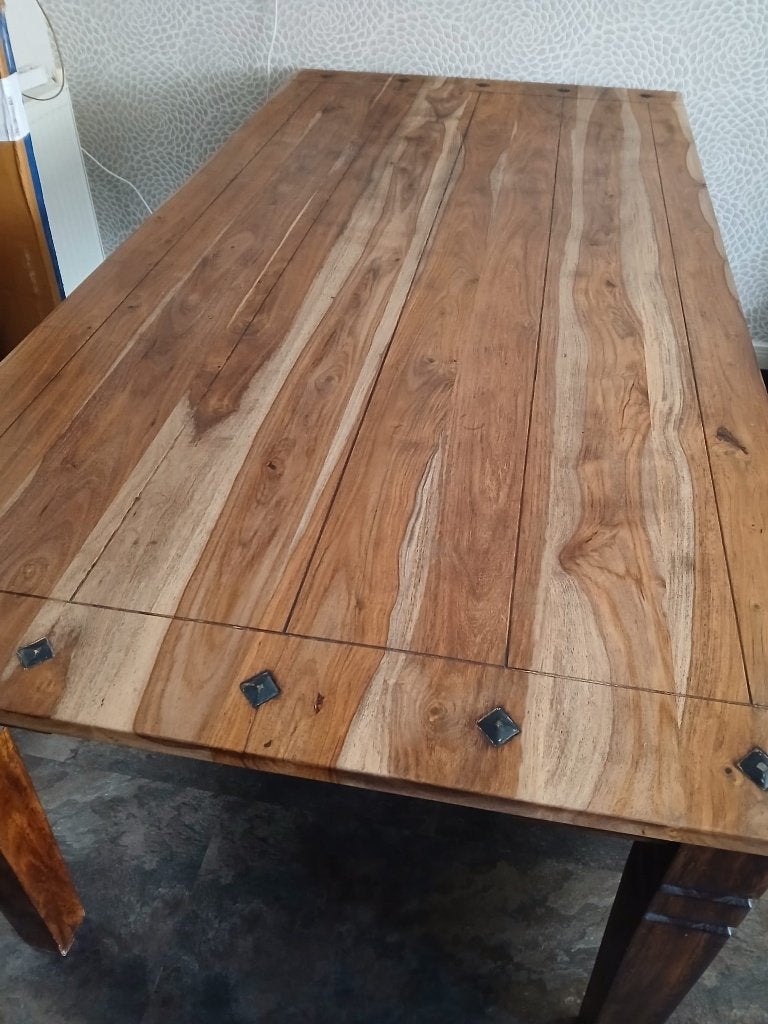 Tafel bruin nieuw gelakt, Ophalen, 200 cm of meer, 50 tot 100 cm, Zo goed als nieuw