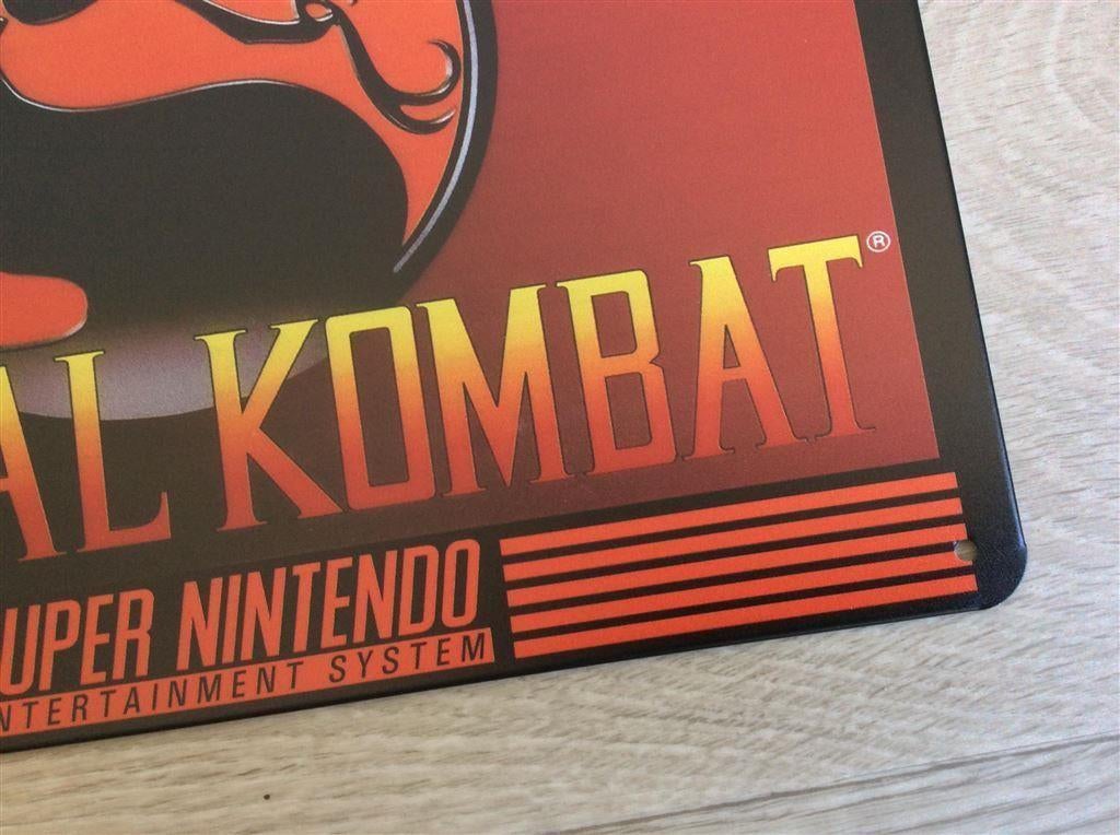 MORTAL KOMBAT | SNES Retro Gaming Metalen Wandbord, Spelcomputers en Games, Games | Overige, Vechten, 1 speler, Nieuw, Ophalen of Verzenden