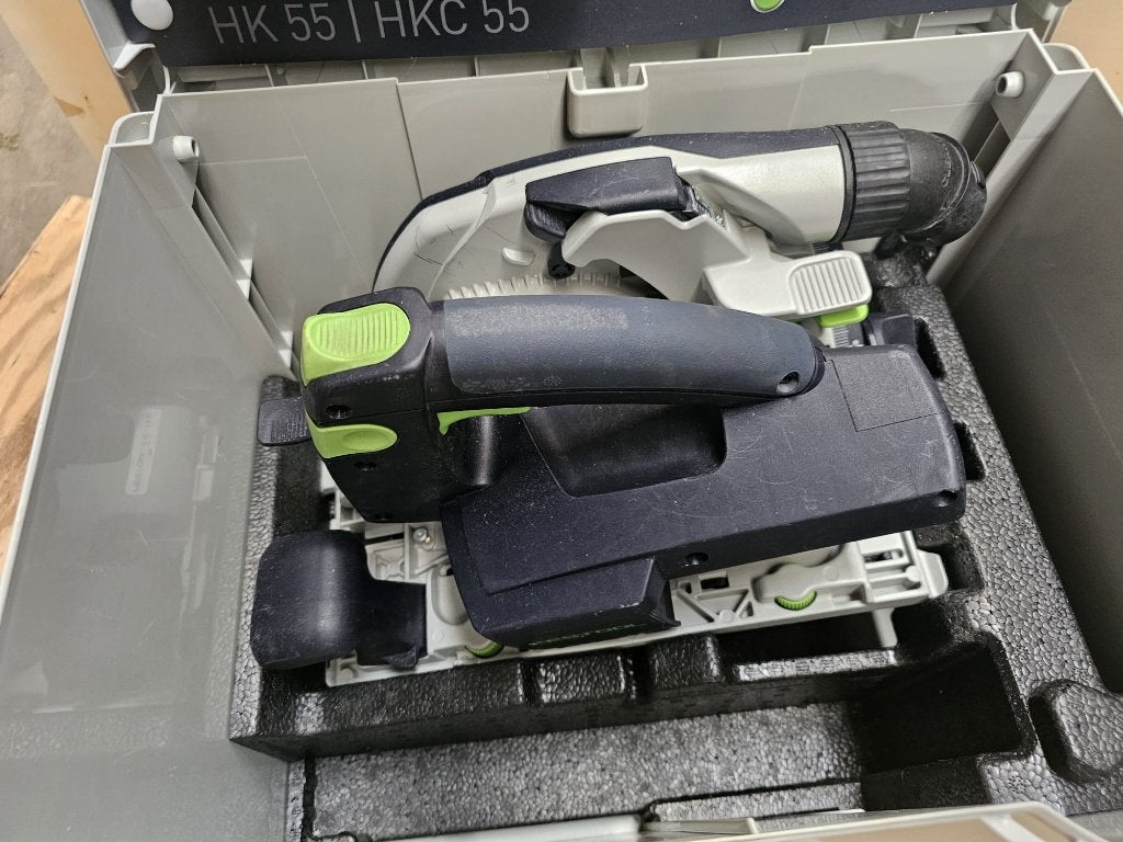 Festool cirkelzaag HKC 55 EB LI / met fabrieksgarantie, Ophalen of Verzenden, Zo goed als nieuw