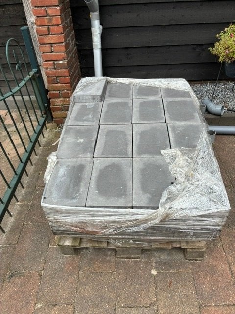 Antraciet bestrating 4,8 m2, Ophalen, Nieuw, Minder dan 5 m², Beton