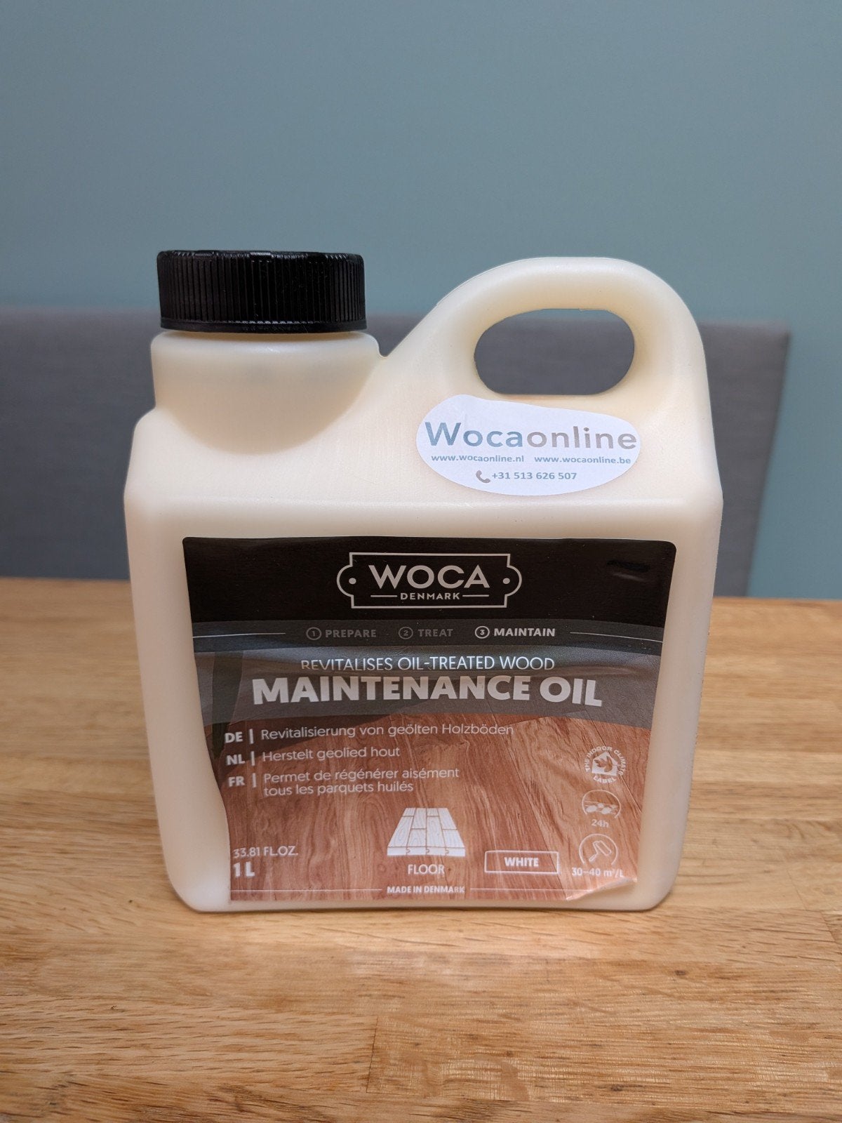 Woca Onderhoudsolie Wit - 1 Liter voor Geolied Hout, Minder dan 5 liter, Ophalen of Verzenden, Nieuw, Wit