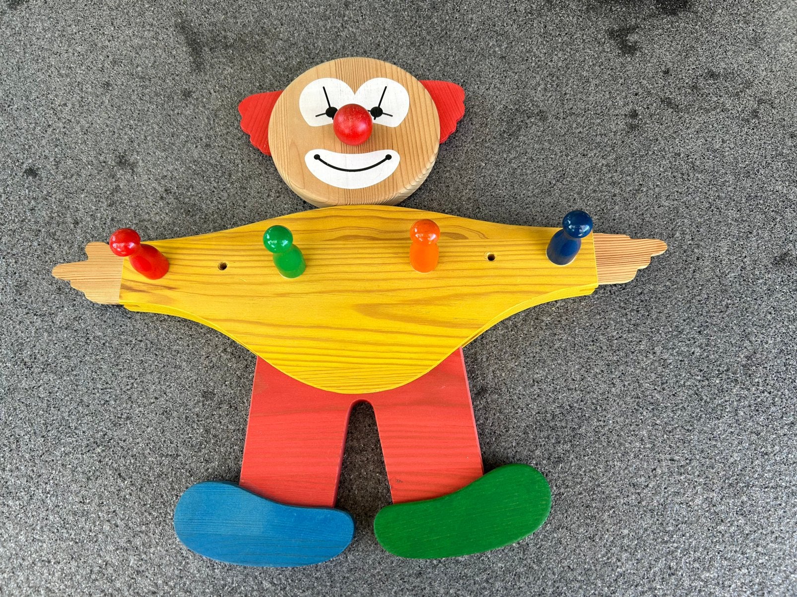 Houten kinderclown kapstok, Ophalen of Verzenden, Zo goed als nieuw, Overige typen