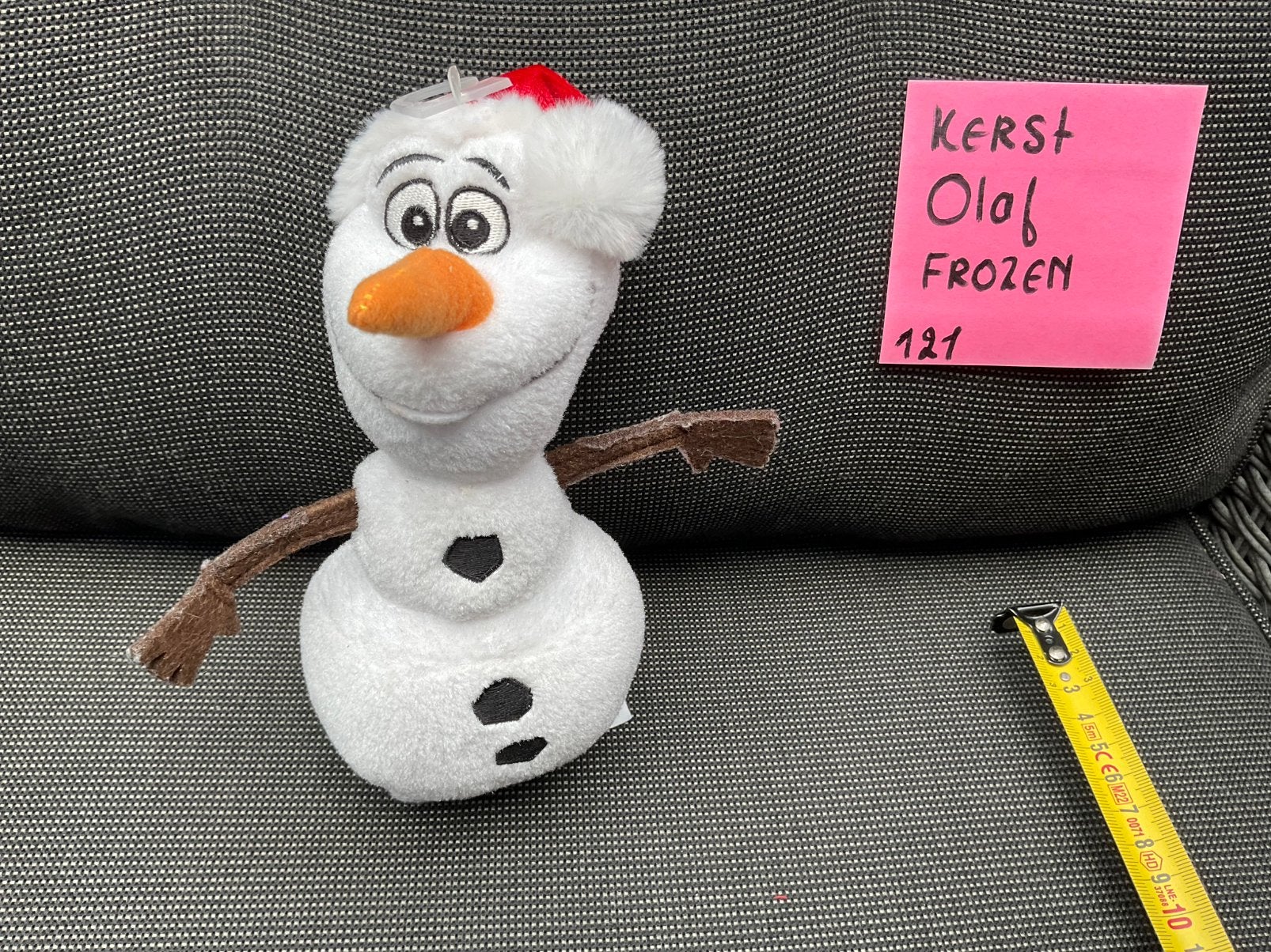 Nieuwe zgan Disney Frozen kerst Olaf knuffel ca 18cm, Ophalen, Overige figuren, Nieuw, Knuffel