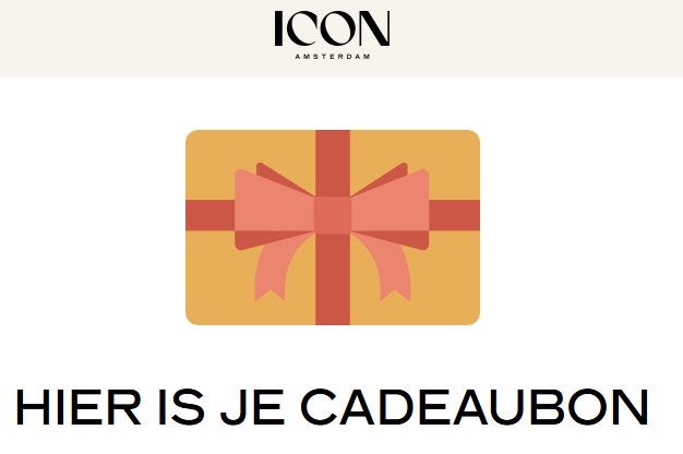 ICON AMSTERDAM GIFTCARD, Eén persoon, Cadeaubon, Warenhuis- of Winkelbon