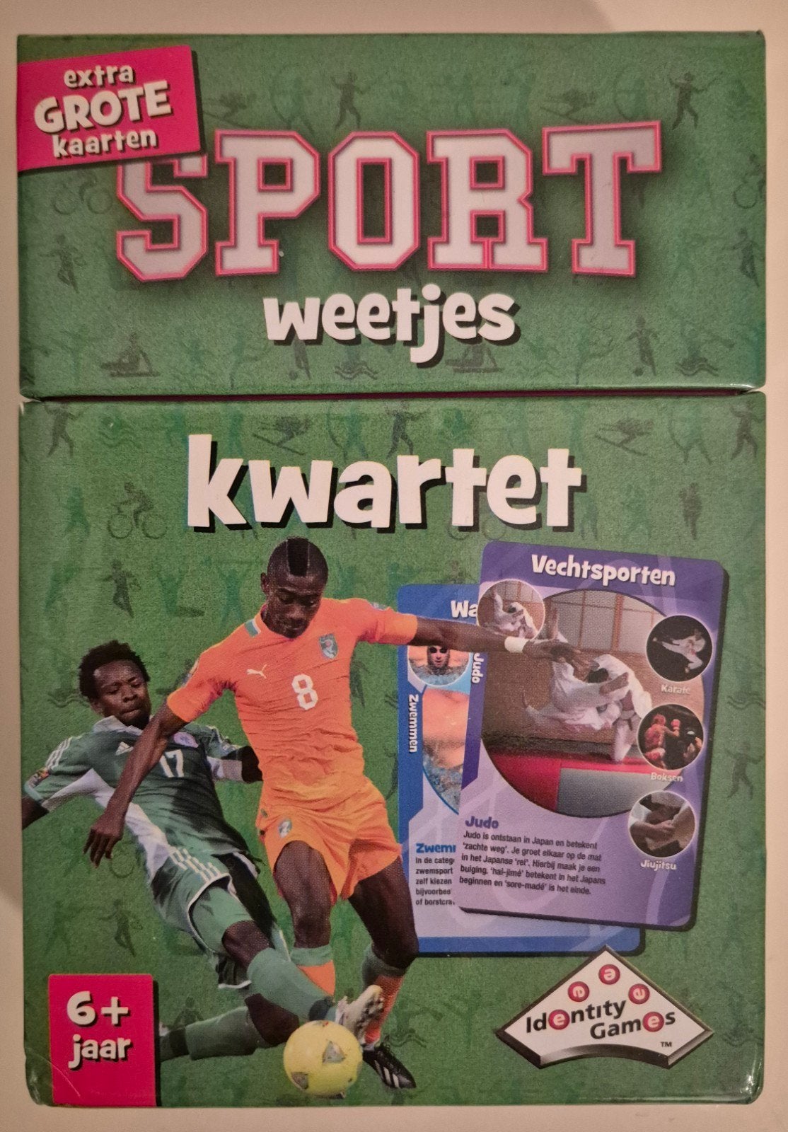 Sport weetjes kwartet - extra grote kaarten - 6+, Verzamelen, Ophalen of Verzenden, Zo goed als nieuw, Kwartet(ten)