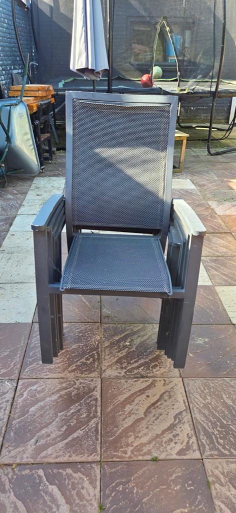 6 aluminium stoelen van Bois Le Duc, zitten lekker, Ophalen, Gebruikt, Aluminium