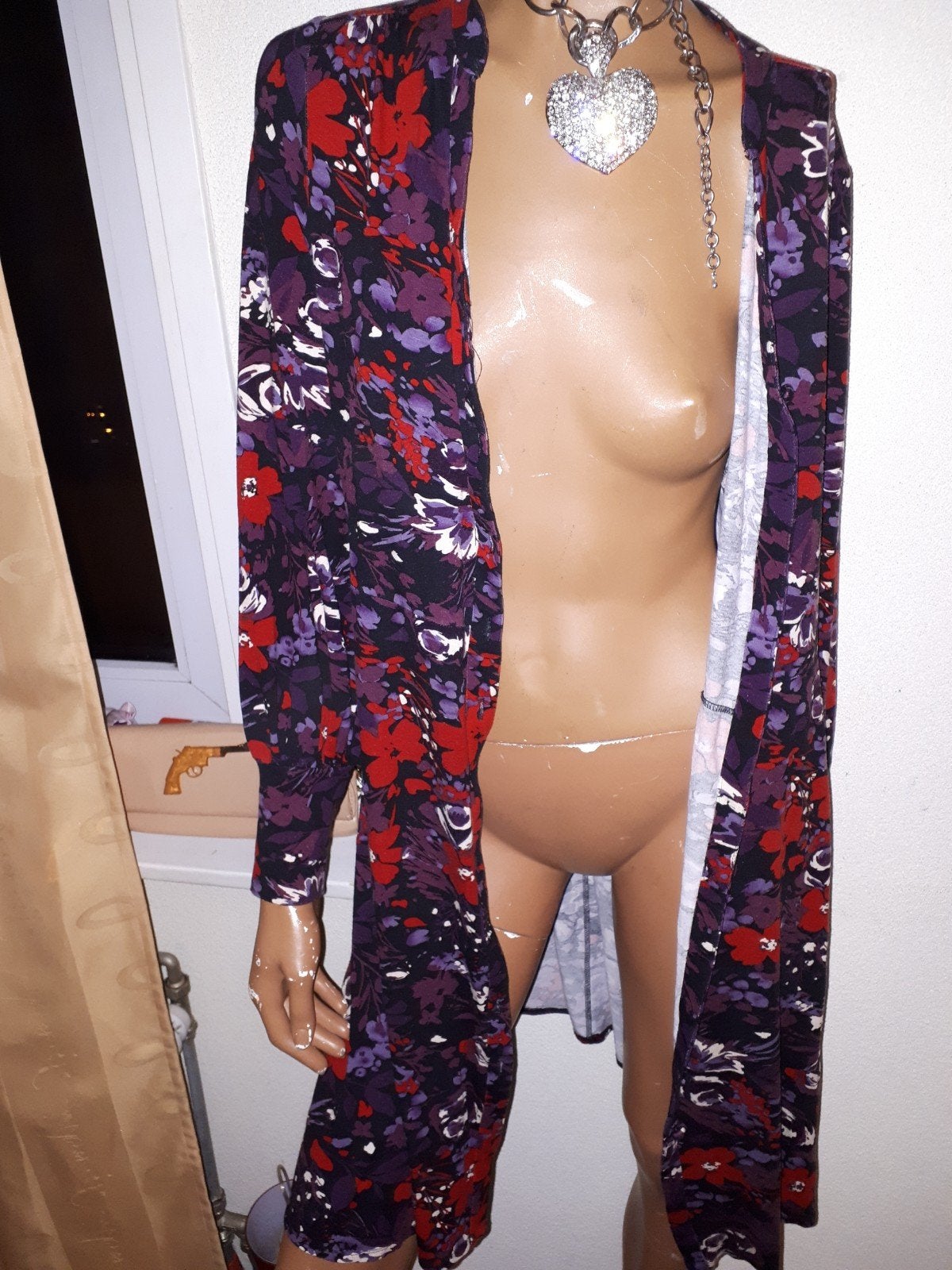 Bloemenprint jurk/tuniek met lange mouwen laura ashley 34, Kleding | Dames, Paars, Ophalen of Verzenden, Zo goed als nieuw, Maat 34 (XS) of kleiner