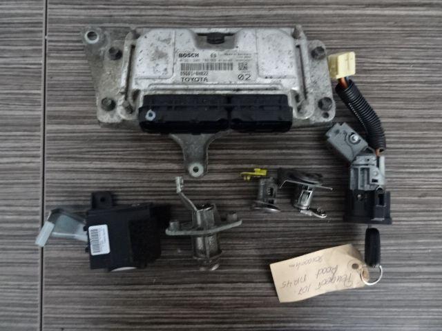 ECU Peugeot 107-C1-Aygo bj 2008 1KR B52 Complete set incl sl, Gebruikt, -, -, Ophalen of Verzenden