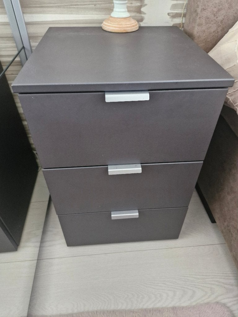 Nachtkastjes antraciet (haco), Ophalen, Zo goed als nieuw, Minder dan 45 cm, 55 tot 70 cm