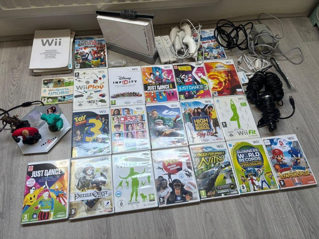 Overcomplete Nintendo Wii bundel: 20 games, 2 controllers, Spelcomputers en Games, Spelcomputers | Nintendo Wii, Ophalen of Verzenden