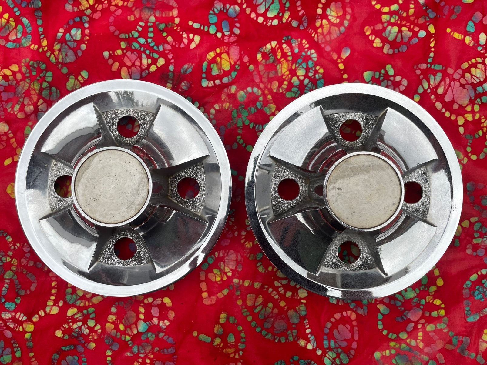 Triumph Spitfire/GT6 chroom naafkappen chrome hub caps, Ophalen of Verzenden, Triumph