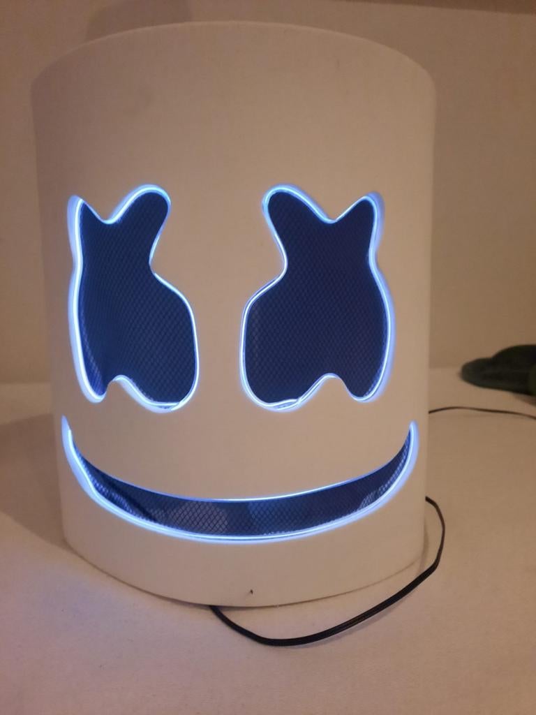 Marshmello masker met lichtjes, Ophalen, Zo goed als nieuw, Carnaval