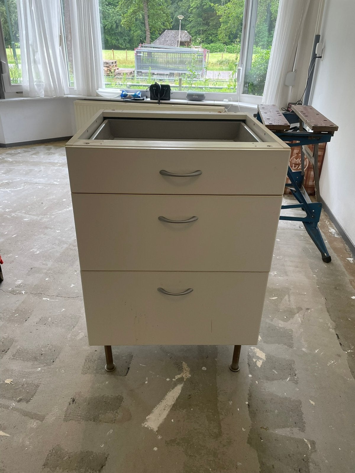Ladenkast, Ophalen, Gebruikt, Wit, 50 tot 100 cm