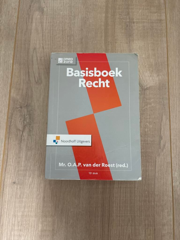 Basisboek Recht - Mr. O.A.P. van der Roest (red.), Ophalen of Verzenden, Gamma, Gelezen, Overige niveaus