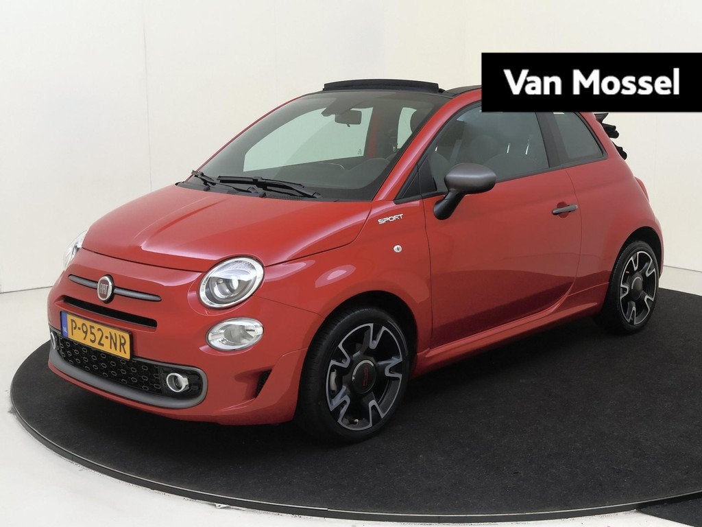 Fiat 500 C 1.0 Hybrid Sport | Cabriodak | Climate & Cruise C, 12 maanden, Stof, Euro 6, 4 stoelen