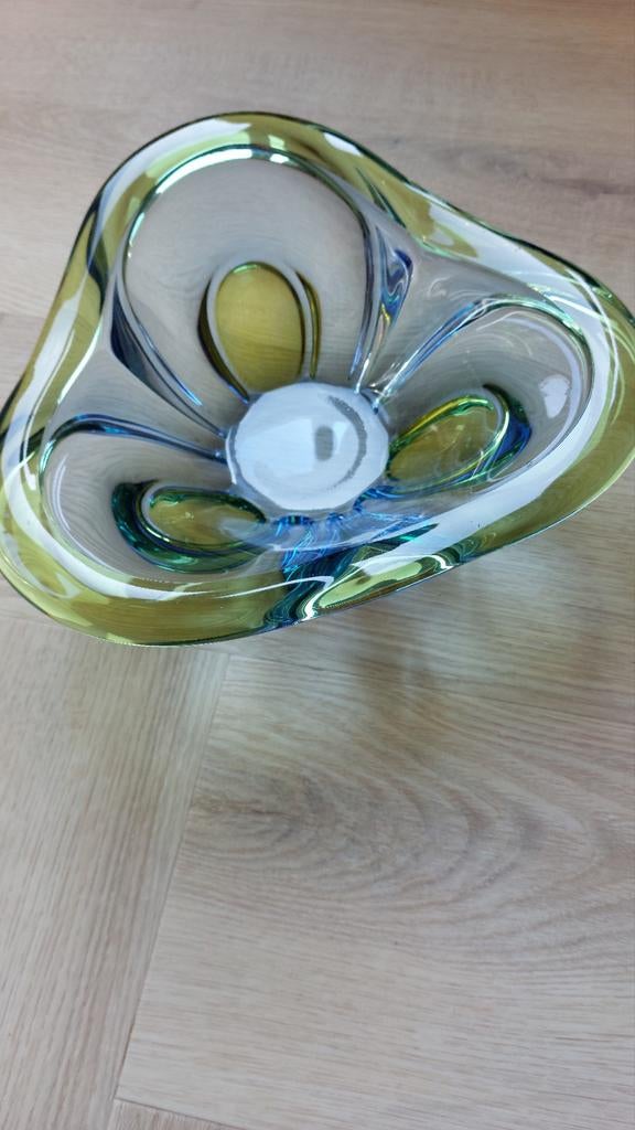 Vintage Murano Design Glazen Triangel Schaal - Jaren '60, Ophalen of Verzenden