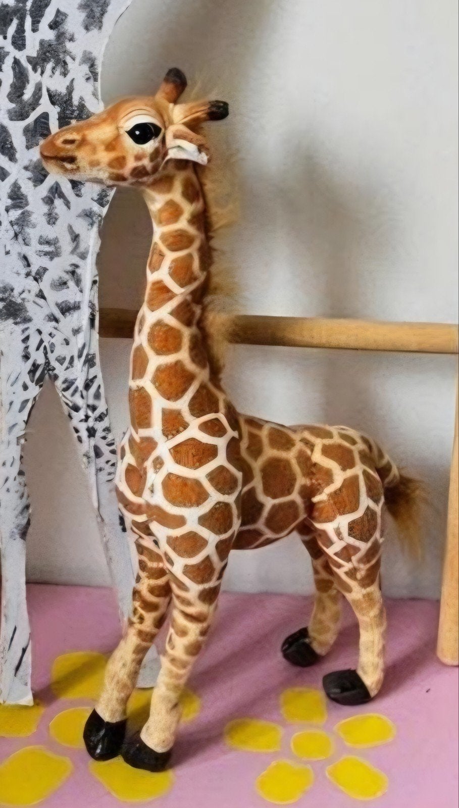 Giraffe knuffel met buigbare poten,ongeveer 50 cm, Gebruikt, Giraf, Ophalen of Verzenden, Middelgroot (20 tot 80 cm)
