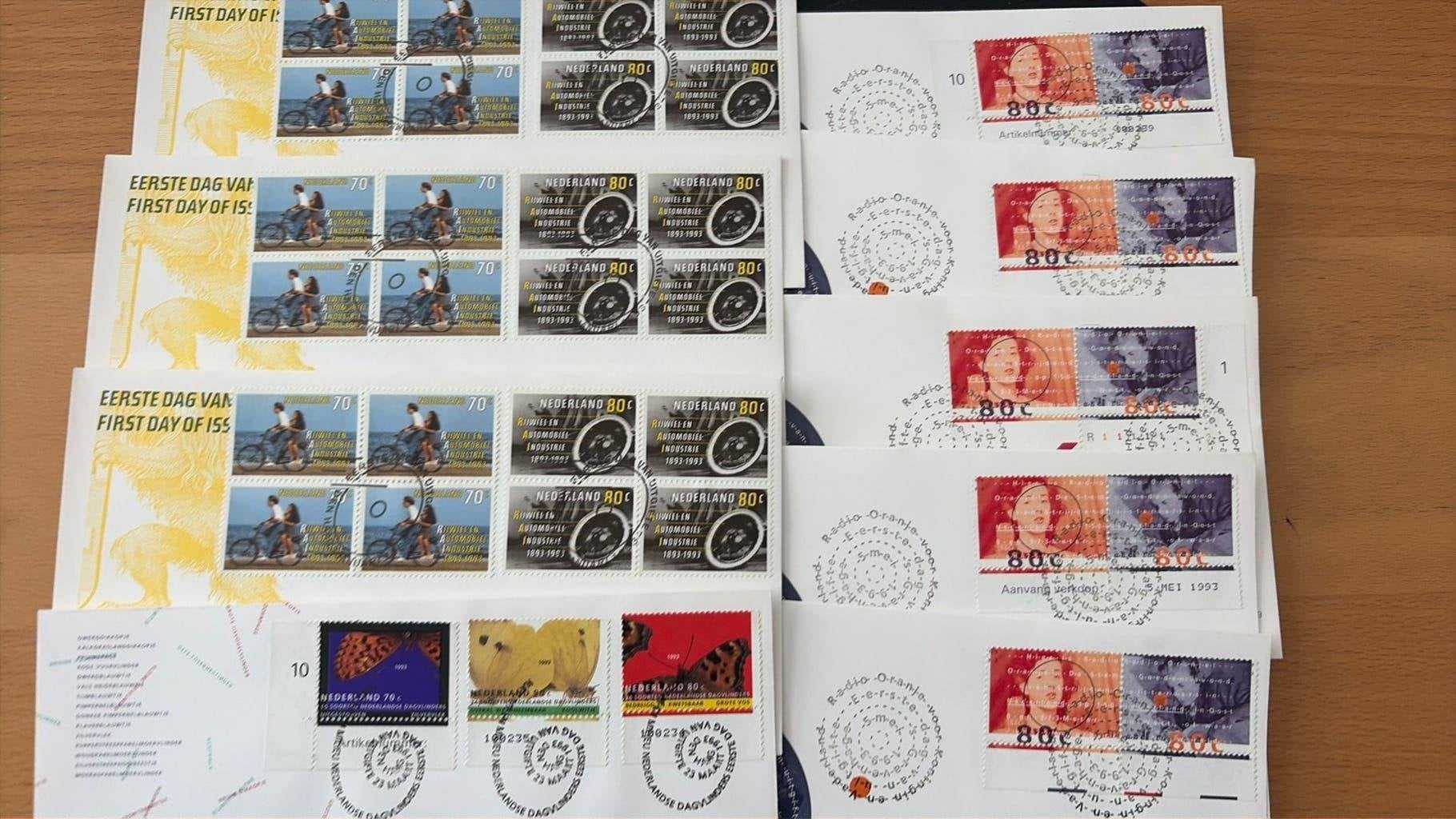 9x fdc 303, 307, 309 anders geplakt, Ophalen of Verzenden, Onbeschreven, Nederland