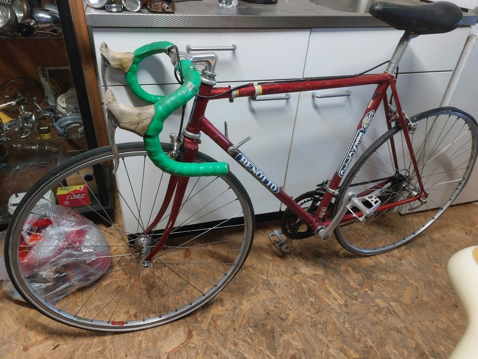 Vintage Benotto 1500AE racefiets opknapper, Fietsen en Brommers, 28 inch, Gebruikt, 53 tot 57 cm, Ophalen