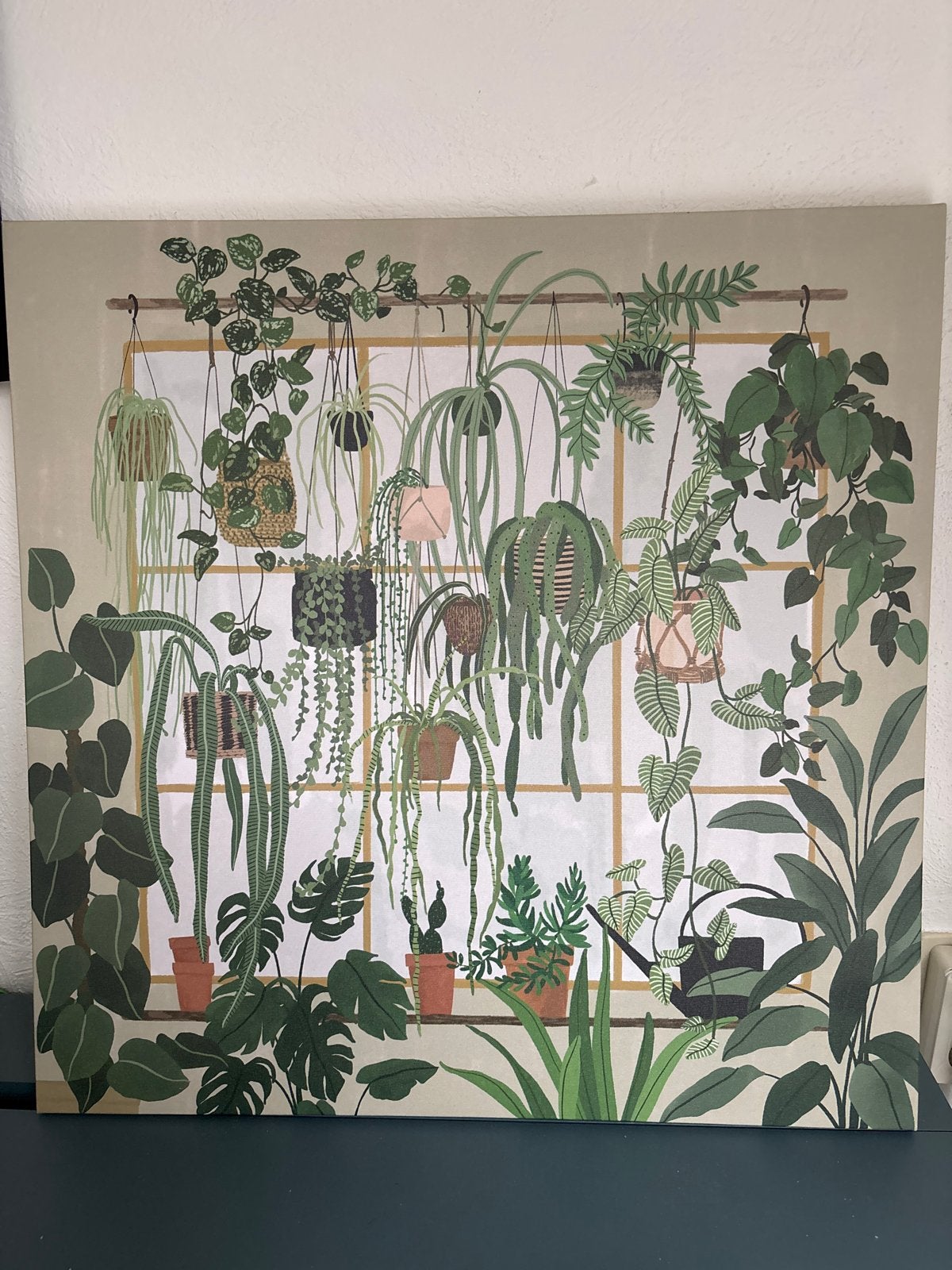 IKEA PJÄTTERYD Canvas Schilderij Plantenraam, Ophalen, 50 – 75, Zo goed als nieuw, Schilderij