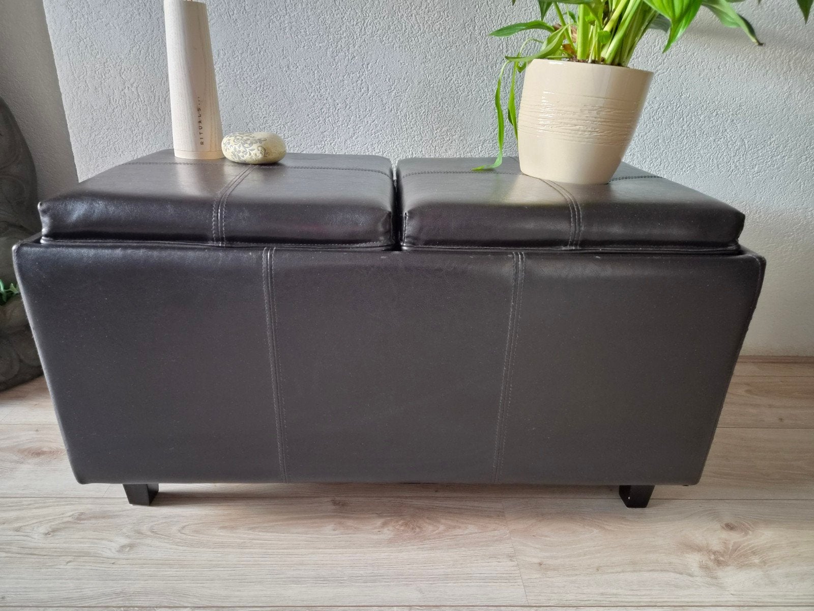 Bankje Zitbank opbergbank. Bruin met veel opbergruimte, Ophalen, Gebruikt, Bruin