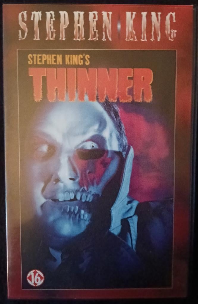 Thinner vhs, Vanaf 16 jaar, Ophalen of Verzenden, Zo goed als nieuw, Horror