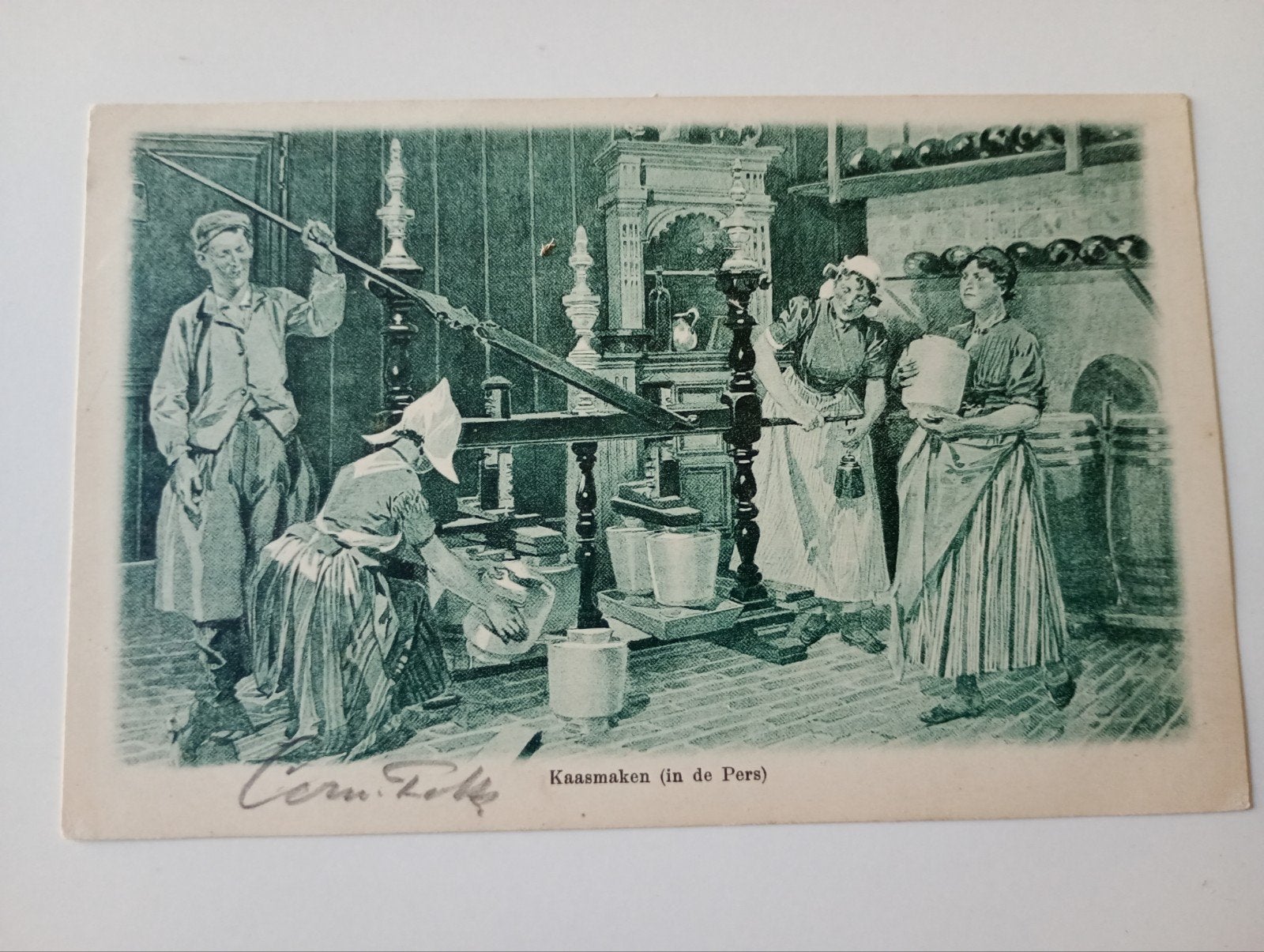 Boerenleven Kaasmaken, Verzamelen, Ansichtkaarten | Themakaarten, Ophalen of Verzenden, Voor 1920, Ongelopen, Ambachten of Beroep
