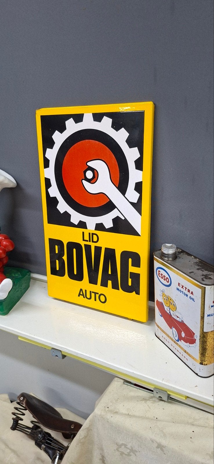 Bovag Auto emaille  mooie staat, Ophalen of Verzenden, Zo goed als nieuw, Reclamebord