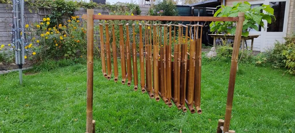 Angklung met vele tonen, Muziek en Instrumenten, Percussie, Ophalen, Zo goed als nieuw, Melodische percussie