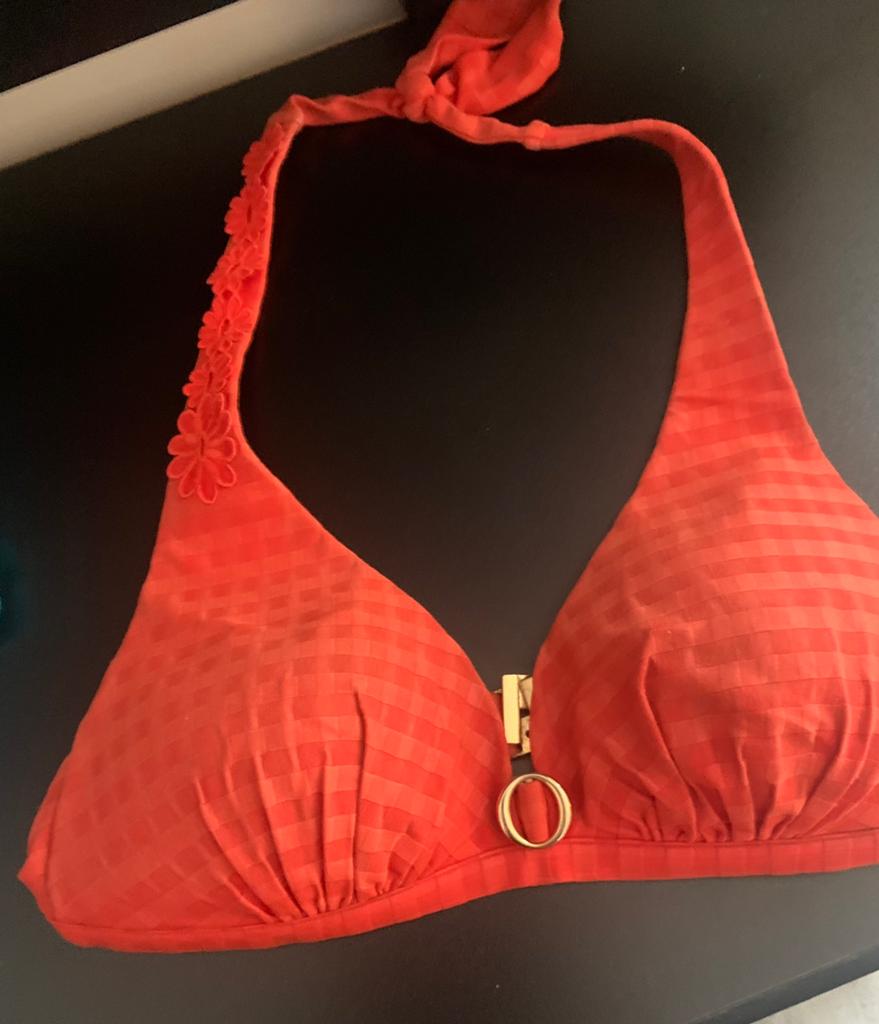 Bikini blauw /turkoois, met extra oranje bovenstukje maat, Ophalen of Verzenden, Zo goed als nieuw, Blauw, Bikini