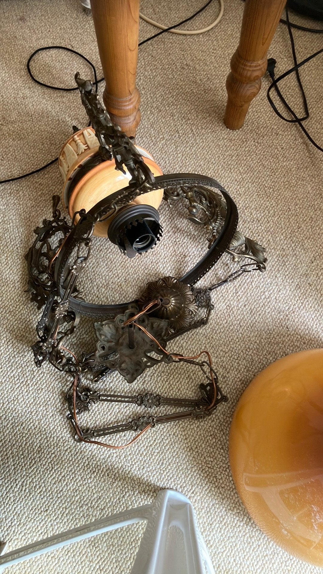Lamp grootmoederstijd, Antiek en Kunst, Ophalen