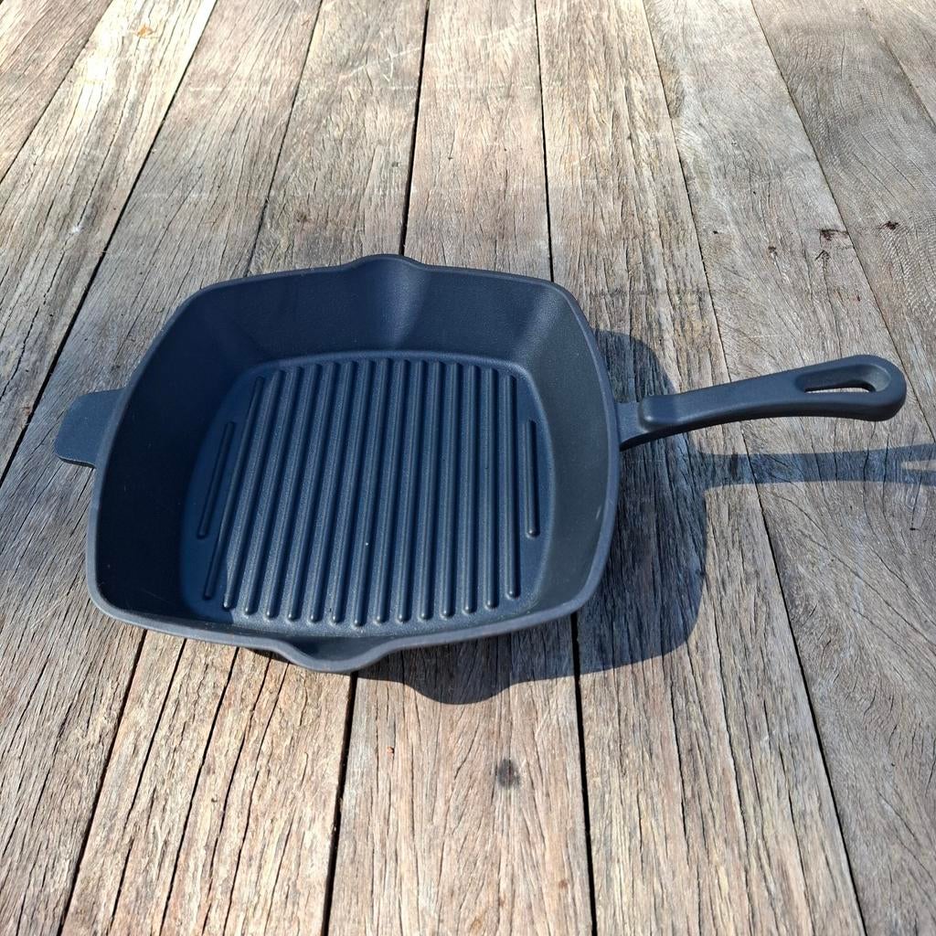 Gietijzeren Grill Meister Grillpan - Inductie Geschikt, Gietijzer, Overige typen, Nieuw, Ophalen of Verzenden
