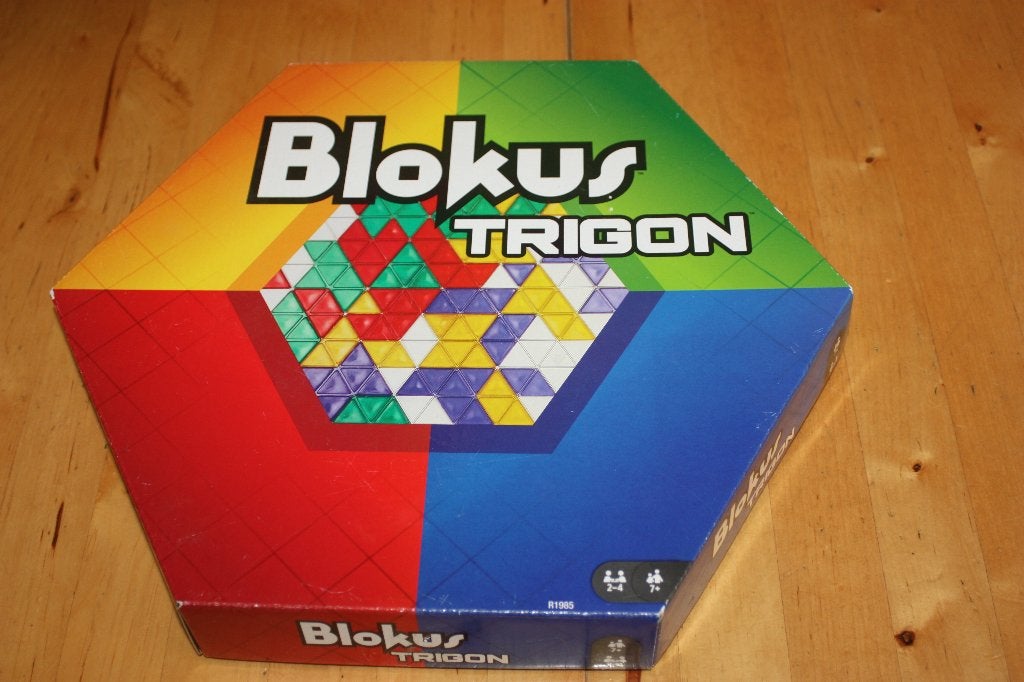 Blokus Trigon spel voor 2-4 personen, gebruikt maar compleet, Een of twee spelers, Ophalen of Verzenden, Gebruikt, Mattel