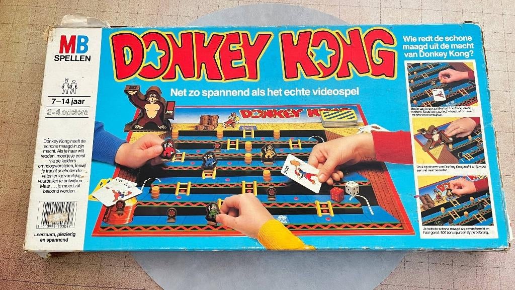Donkey Kong bordspel - MB Spellen 1982 (vintage Nintendo), Ophalen of Verzenden, Gebruikt