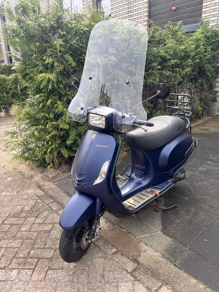Scooter La Souris • Sourini S • Mat Donker Blauw • 25/45km, Ophalen, Gebruikt, Maximaal 45 km/u, Benzine