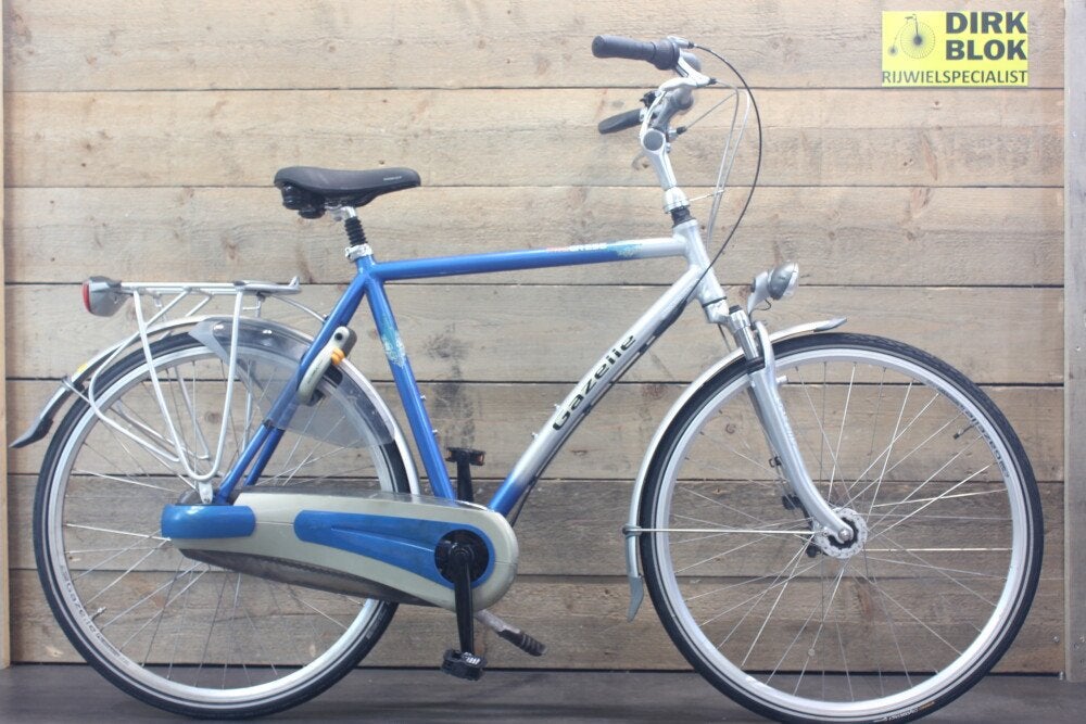 Gazelle Progress H57 7v blauw/ zilver met 3 mnd garantie, Fietsen en Brommers, Niet ingevuld, Gebruikt, Niet ingevuld, Niet ingevuld