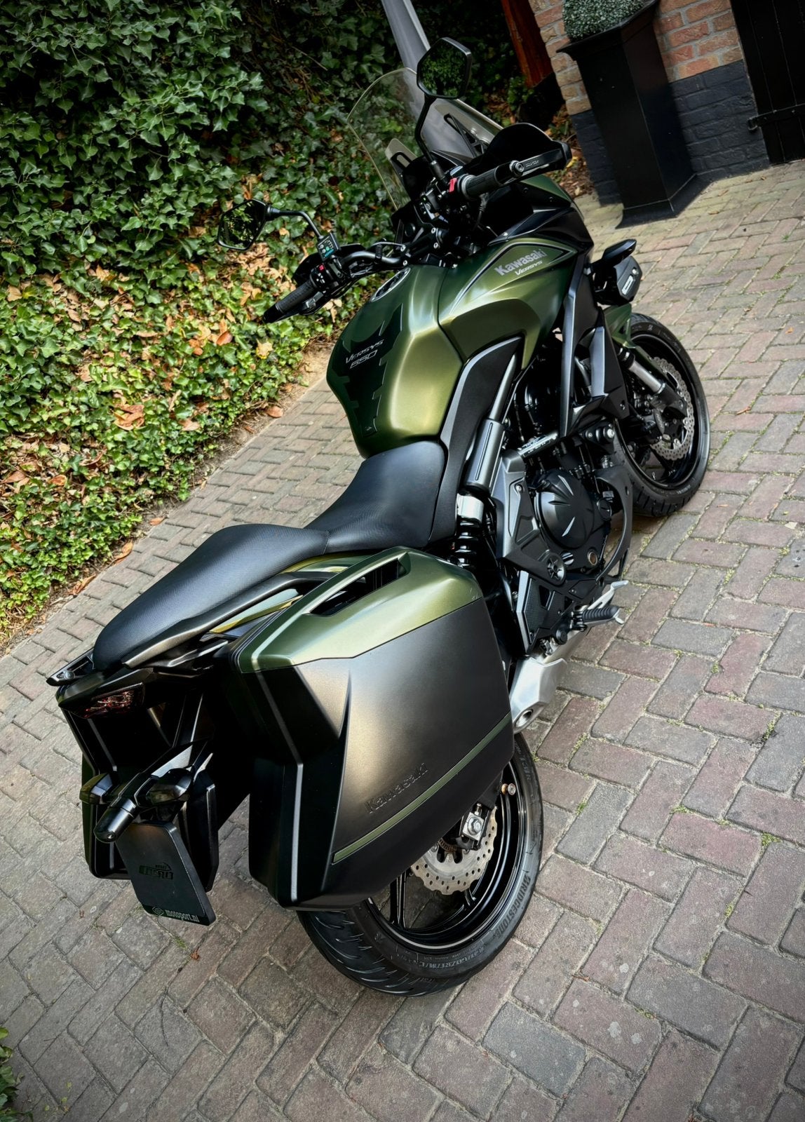 Zeer mooie Kawasaki VERSYS 650 Tourer ABS 2018 Matte Green, Motoren, 2 cilinders, Occasion, Motorrijbewijs A, Bedrijf