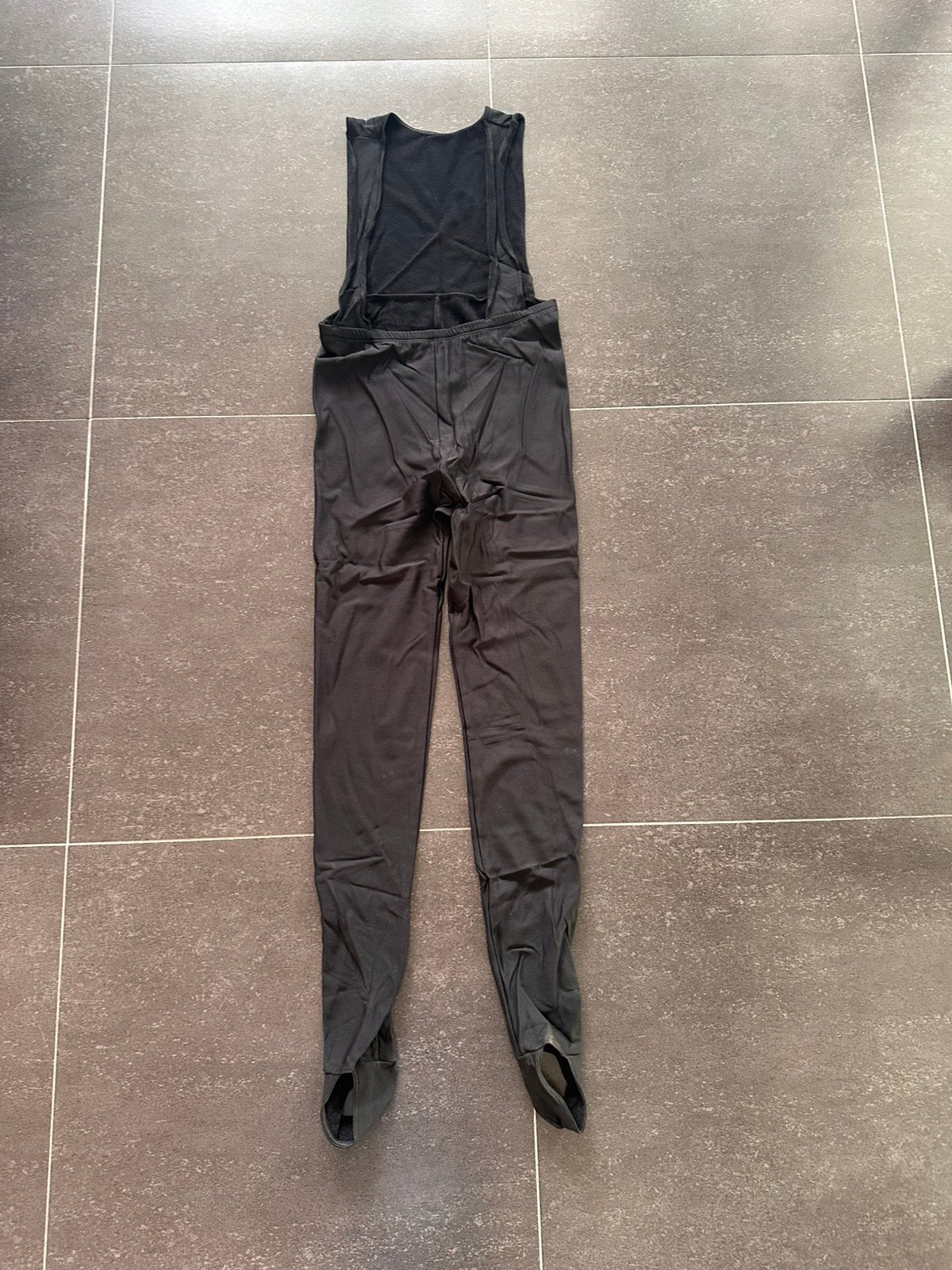 Vermarc Sport lange fietsbroek met bretels en voetlussen, Gebruikt, M, Dames, Onderkleding