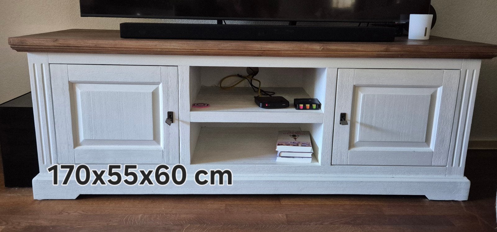 tv meubel 170x55x60 cm en bijzettafel 65x65x46 cm, Ophalen, Gebruikt, 150 tot 200 cm, Minder dan 100 cm