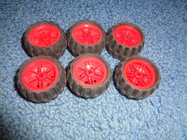 Partij M439=6x Lego technic wielen, Lego, Lego, Gebruikt, Lego