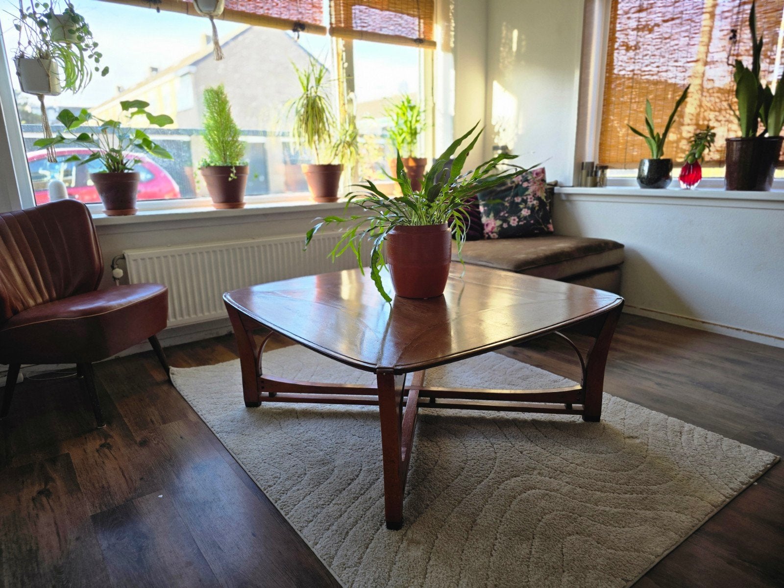 Frits Schuitema vintage/ retro houten salontafel, Huis en Inrichting, Ophalen, Gebruikt, Vierkant, Vintage, Mid-century