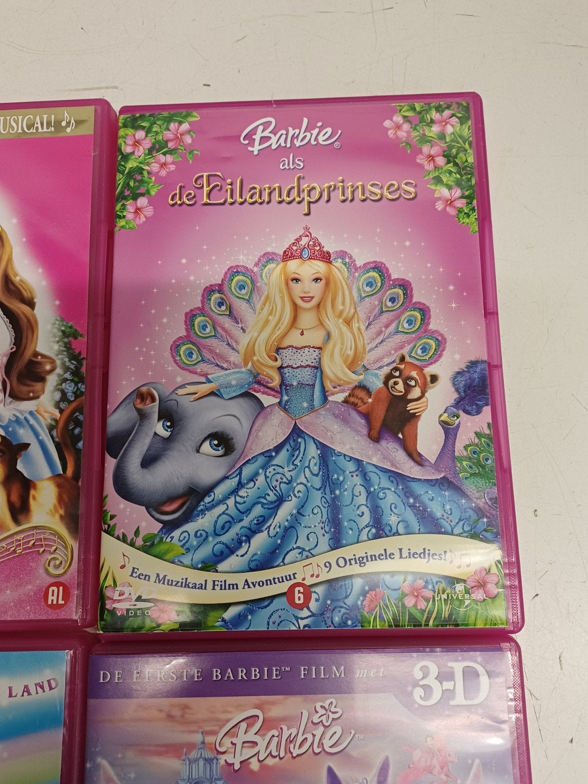 Barbie DVD's - 4 originele films, Cd's en Dvd's, Gebruikt, Animatie, Alle leeftijden, Box/collectie